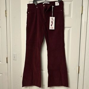 High rise flare leg pants